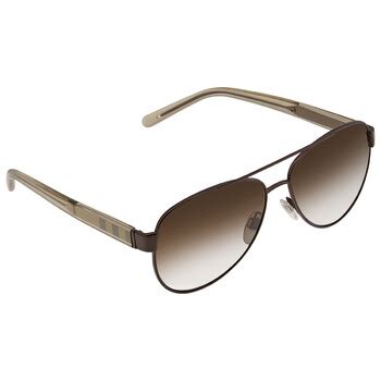 Burberry Polarized Brown Gradient Pilot Ladies Sunglasses 